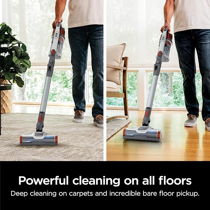 Shark Pet Pro Cordless Stick Vacuum with MultiFLEX HEPA Filter Lightweight Powerful Suction 40min Runtime Removable Hand Vacuum Includes Crevice Tool &amp Dusting Brush UZ351H