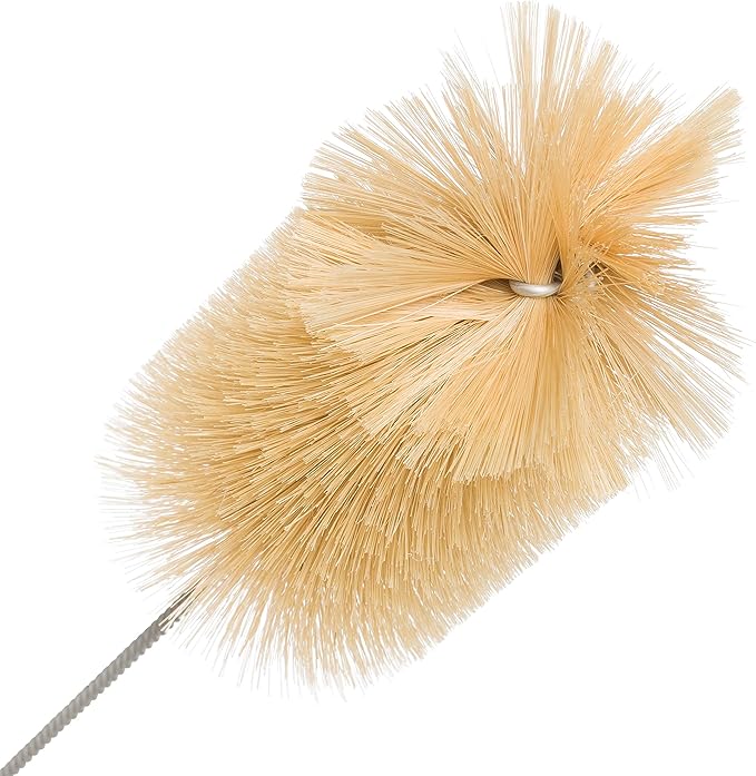 Redecker Natural Pig Bristle Soda Bottle Brush 15-Inches Flexible Wire Handle Made in Germany