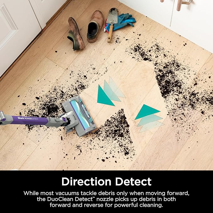 Shark PowerDetect Cordless Stick Vacuum Powerful Suction HEPA Filtration 70-Minute Runtime Carpet &amp Hard Floor Portable XL Dust Cup Stick Vacuum for Pet Hair Dark Gray IP1251