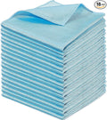Tatuo 18 Pcs Microfiber Glass Cleaning Cloths (16 x 16) Polishing Cloth - Streak Free - Lint Free - Quickly Clean Windows Glasses Windshields Mirrors Stainless Steel Monitor(Blue)