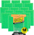 Scrub Daddy Extra Large Sponge Daddy - Bulk Kitchen Sponges for Cleaning Different Rooms &amp Surfaces - Dual-Sided Dish Scrubber with FlexTexture Foam (18 Count)