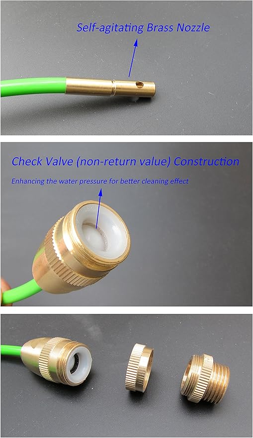 Drain Cleaner Bathroom Clog Remover High Pressure Pipe Cleaner Duct Unblocker 10ft Hose Solid Brass Fittings