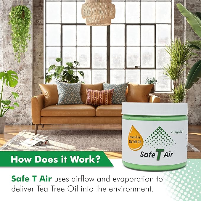 Tea Tree Oil Air Freshener Gel – Natural Odor Eliminator for Car Home &amp Bathroom – Removes Smoke Pet &amp Musty Odors – Long Lasting Deodorizer (400g / 14 oz Jar)