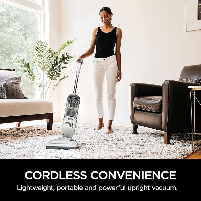 Shark SV1106 Navigator Freestyle Upright Bagless Cordless Stick Vacuum for Carpet Hard Floor and Pet with XL Dust Cup and 2-Speed Brushroll White/Grey