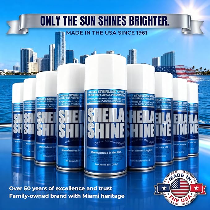 Sheila Shine 12 x 10oz Stainless Steel Cleaner and Polish With Cloth - Cleans Polishes &amp Protects Kitchen Appliances Refrigerators Sinks Ovens &amp Grills - Stainless Steel Fridge Cleaner