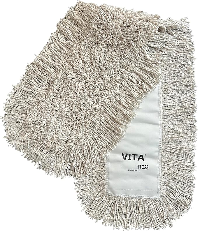 Ultimate Dust Mop Kit: Industrial-Grade Performance Heavy-Duty Frame Telescopic Handle - White 18 Inch