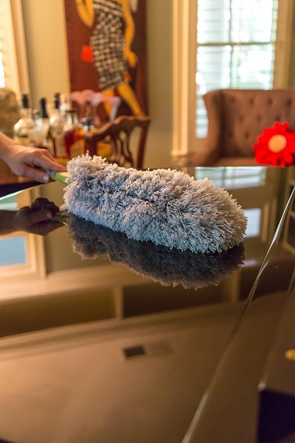 DOCA Telescoping Pole Attachment - Extension Pole for Cleaning Feather Duster Window Washing Kit Paint Roller Window Squeegee - High Reach Extendable Kit for Indoor &amp Outdoor - Feather Duster