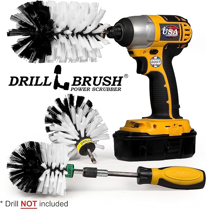 Car Cleaning Supplies Interior - Car Detailing Kit - Scrub Brushes for Cleaning - Wheel Cleaning Brush for Drill - Soft Bristle Cleaner Brush - Carpet Scrub Brush - Car Detailing Brush Set - Clean Car