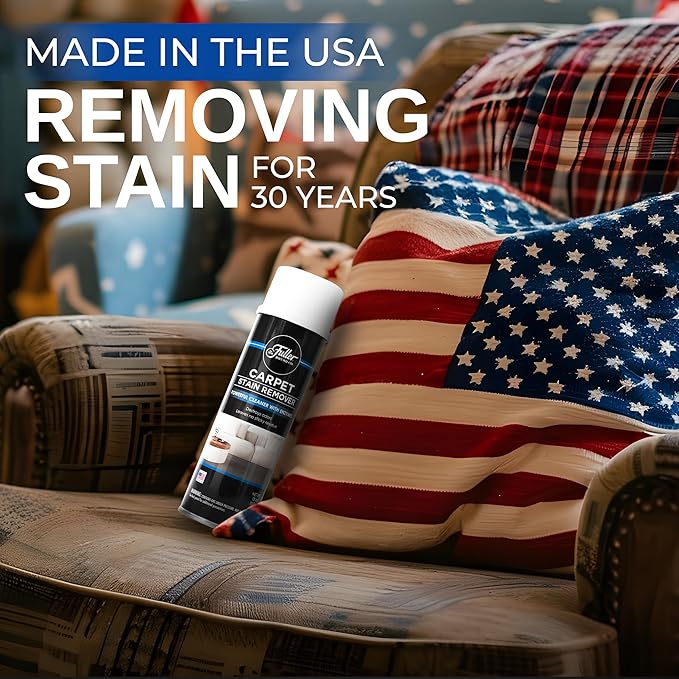 Fuller Brush Carpet Stain Remover – 18 oz Enzyme Foam Spot Cleaner for Carpets Rugs &amp Upholstery – Removes Pet Stains Coffee Wine Grease – Odor Eliminating (Pack of 2)