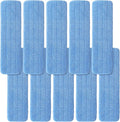 Microfiber Mop Pad for Rubbermaid Commercial 20 Inch Mop Head - 10 Pack Wet &amp Dry Commercial Cleaning Refills Reusable Mop Refills Fit for Any Microfiber Flat Mop System 18 to 21