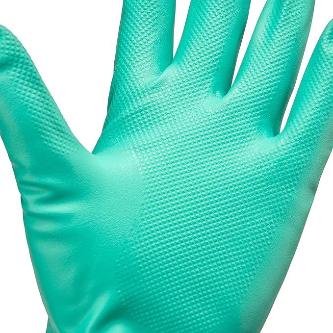 TUSKO PRODUCTS Best Nitrile Rubber Cleaning Household Dishwashing Latex Free Vinyl Free Large (12 Pairs)