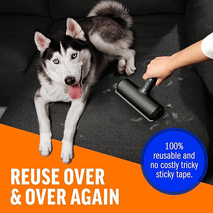 Cat &amp Dog Hair Grooming Remover Tool Furniture Sofa Carpet Clothing Pet Hair Removal Roller Reusable