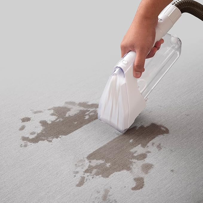 IRIS USA Carpet Spot Cleaner Machine with Auto Spray for Low Pile Carpets Couch Sofa Upholstery Car DetailingShallow Berber Rug Lightweight Portable Chemical-Free Stain Remover 500mL Water Tank