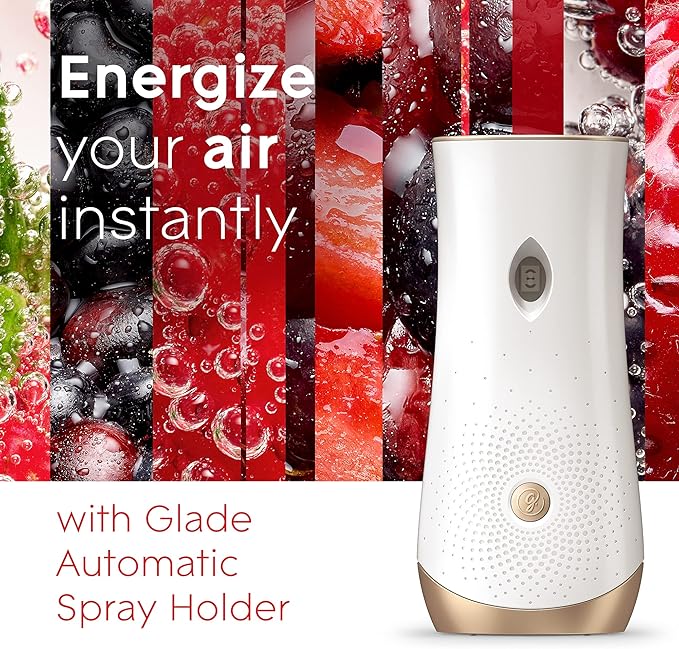 Glade Automatic Spray Refill Air Freshener for Home and Bathroom Bubbly Berry Splash 6.2 Oz 3 Count