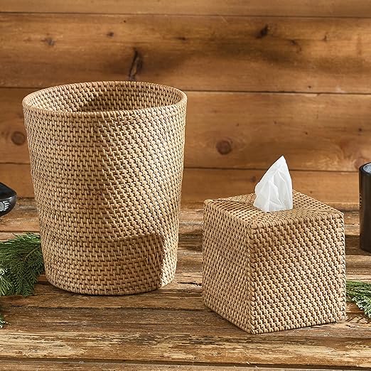 Park Designs Rattan Waste Basket