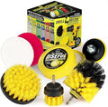 Drill Brush Attachment Multipurpose House Cleaning Supplies Set: Nylon Toilet Brush Kit Lemon Lime Scented Cleaning Paste Scrub Pads - Bathroom &amp Kitchen Tile Grout Cleaner - Household Essential