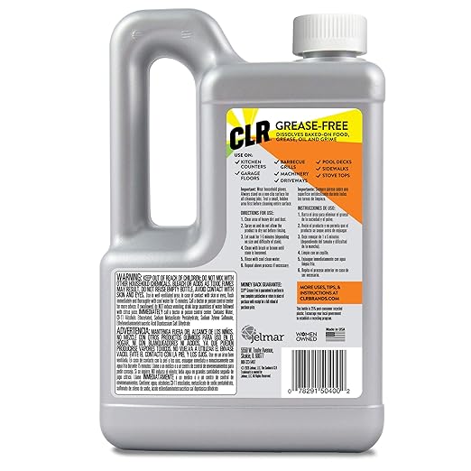 CLR- Grease-Free Grease Oil &amp Tar Remover 42 Ounce Bottle