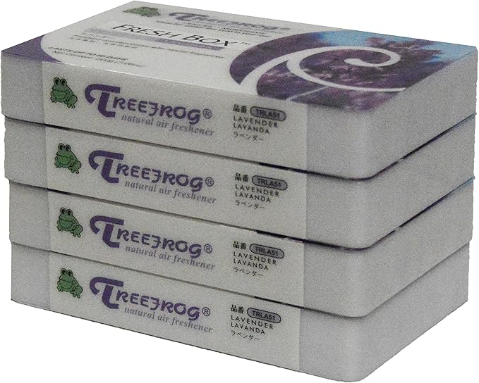 Lavender Scent 4 Pack Treefrog Natural Air Freshener Fresh Box (AKA Xtreme Fresh)