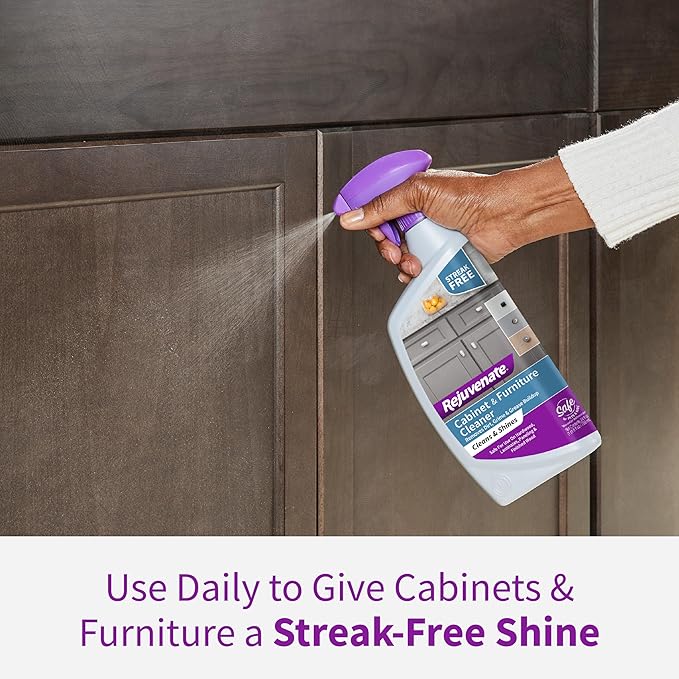 Rejuvenate Cabinet &amp Furniture Cleaner pH Neutral Streak and Residue Free Cleans Restores Protects 24 Ounces 6 Pack