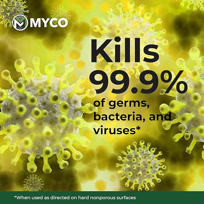 Myco Mold Control Concentrate – EPA-Registered Hospital Grade Disinfectant &amp Cleaner Quat Formula for Mold Remediation &amp Bacteria Control Commercial &amp Residential Use 4 Gallon