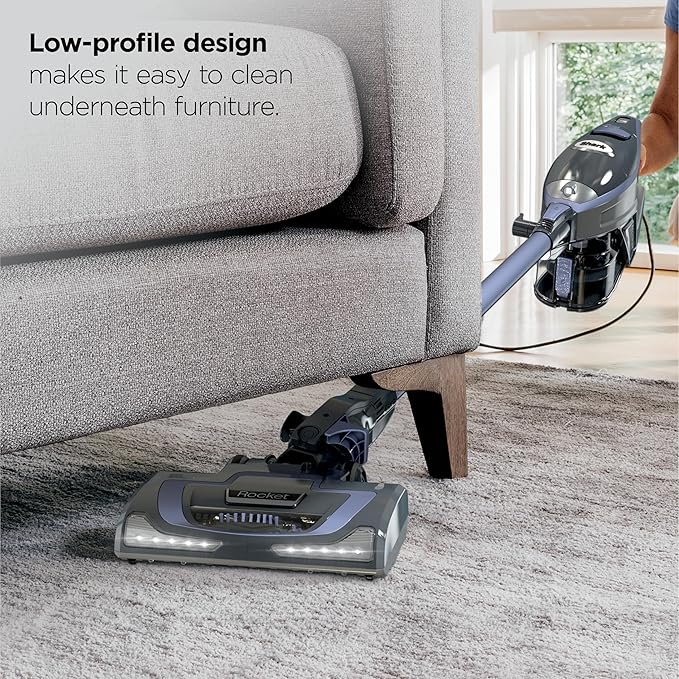 Shark Rocket Pro DLX | Corded Stick Vacuum | Removable Hand Vacuum Advanced Swivel Steering XL Dust Cup Capacity | Crevice Tool Upholstery Tool &amp Anti-Allergen Dust Brush | Gold | HV371GD
