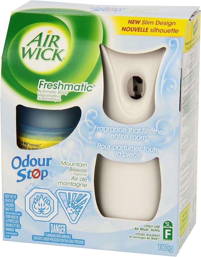 Air Wick® Freshmatic® Automatic Air Freshener Spray Mountain Breeze 1 Diffuser + 1 Refill (180 g) 2 Piece Set