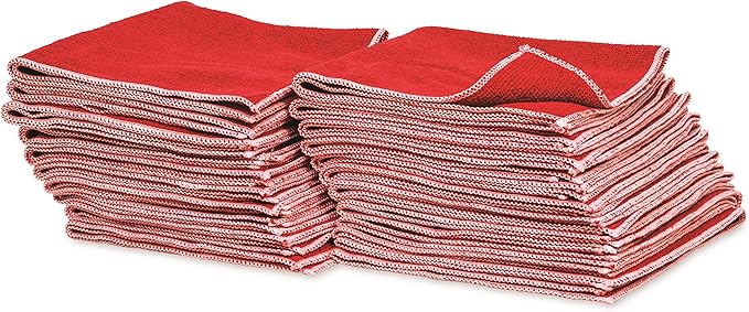 Griot's Garage Microfiber Shop Towels for Car Cleaning and Detailing Lint-Free Ultra-Absorbent Wash Cloths 13 x 15 Pack of 20 Red 14875