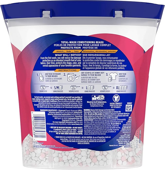 Downy Deft Damage Total In Wash Conditioning Beads Floral Scent 22.9 Ounce