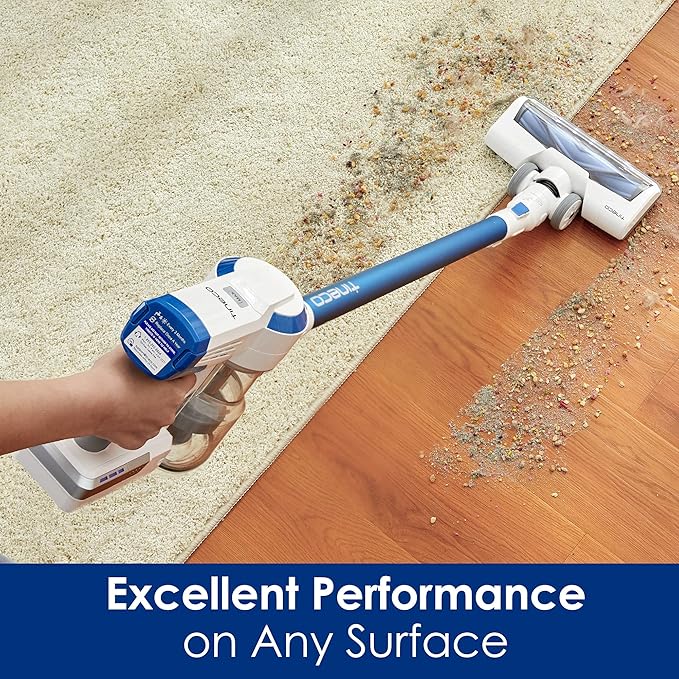 Tineco A10 Hero Cordless Stick/Handheld Vacuum Cleaner with Wall Mount Super Lightweight with Powerful Suction for Carpet Hard Floor &amp Pet - Space Blue