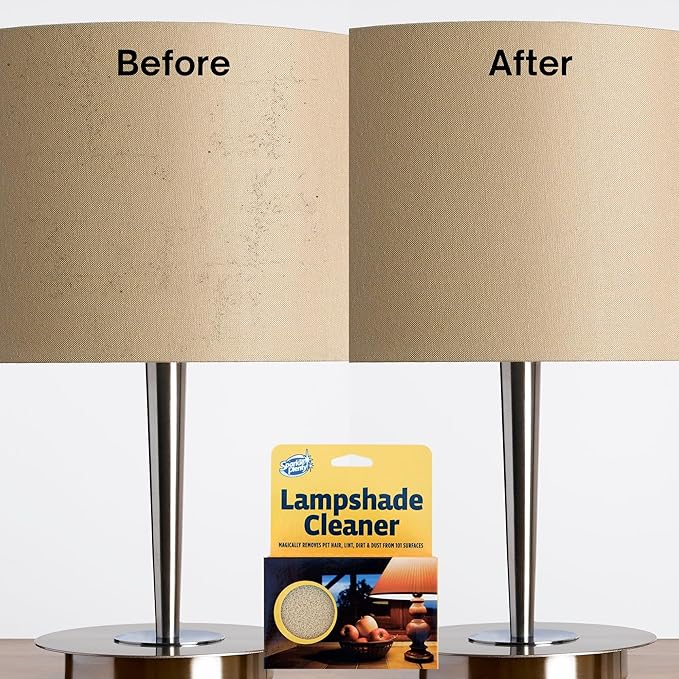 Sparkle Plenty Lampshade Cleaner - Dry Magic Dust Sponge for Lamp Shade - Dry Dusting Sponge Scrub for Fabric &amp Window Blinds - Effortless Duster Upholstery Cleaner for Furniture &amp Surfaces (2