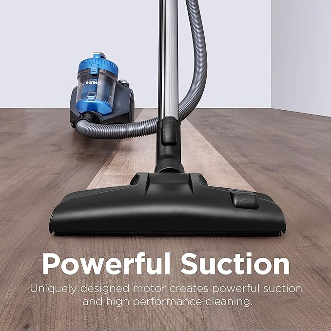 Eureka WhirlWind Bagless Canister 2.5L Vacuum Cleaner Lightweight Vac for Carpets and Hard Floors NEN110A Blue