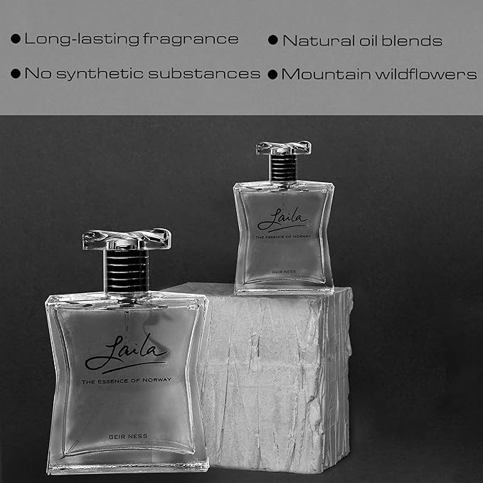 Geir Ness Laila Eau de Parfum Spray - Long Lasting Fresh Airy and Clean Fragrance for Women - 3.4 oz / 100 ml