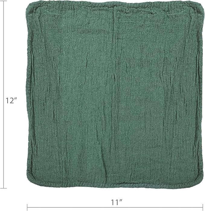 Detailer's Preference Absorbent Cotton Shop Towels Reusable Cleaning Rags for Auto Garage Home Kitchen Industrial Use Wipe Spills Grease Oil Grime Dirt &amp More 11x12 50-Pack Green
