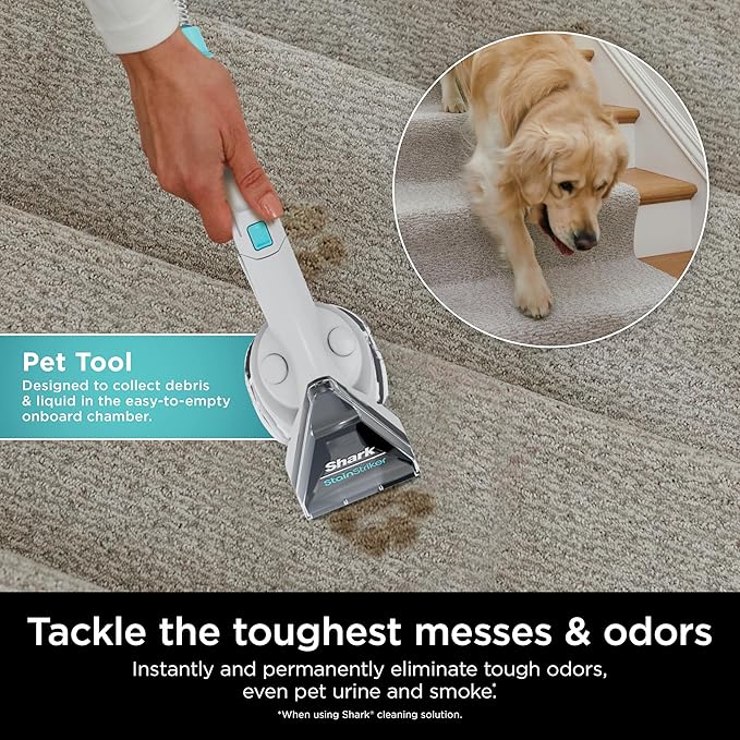 Shark StainStriker Cleaning Solution Bundle for Portable Cleaners Carpet and Area Rug Formula Instantly Eliminates Odors Includes 32 oz OXY Multiplier and 16 oz Deep Clean Solution PXCMBUNDLE