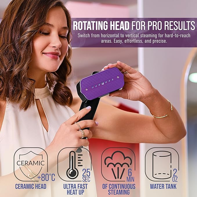 Travel Garment Steamer &amp Mini Steam Iron – 1200W Handheld Clothes Steamer 4 Modes 20s Fast Heating Wrinkle Remover for Home &amp Travel Portable Fabric Steamer for Clothing &amp Bedding – Bla