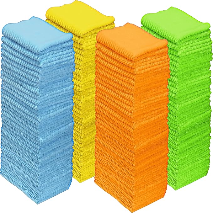 Simple Houseware Microfiber Cleaning Cloth 150 Pack 12 x 16 4 Colors