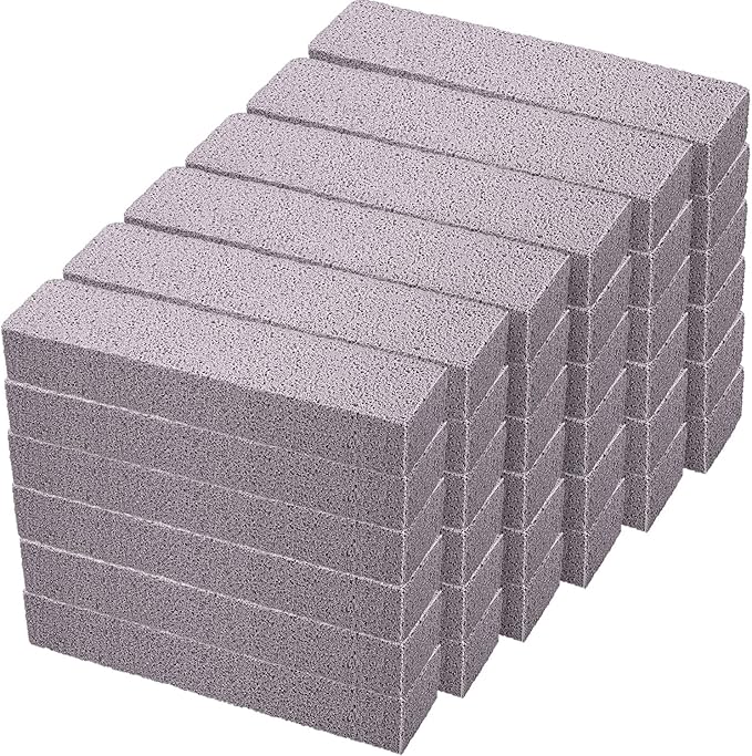 Chinco 36 Packs Pumice Stick for Cheaning Pumice Scouring Stone Pad Removing Stain Grime Without Leaving Scratches for Kitchen Oven Stove Home Bathroom Toilet Pool House Cleaning Supplies