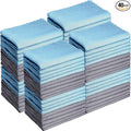 40 Pack Cleaning Cloth Reusable Kitchen Towels Fish Scale Microfiber Polishing Cloth for Windows Glass Mirrors No Watermark 12 x 16 Inches(Gray Blue)