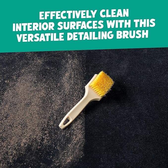 Chemical Guys Induro 7 Heavy Duty Nifty Carpet &amp Upholstery Detailing Brush 2 Pack – Deep Cleaning Brushes for Fabric Carpet and Upholstery - for Automotive RV and Home Interior Detailing