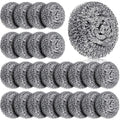 Honeydak 150 Pack Stainless Steel Scourers Steel Wool Scrubbers Bulk Separately Packaged 3 Inch 25 Gram Metal Scourers Sponges Wire Scouring Pad for Stove Pot Pan Oven Kitchen Restaurant(Classic)