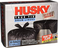 Husky HKK55030B True Tie 55-Gallon Drum Liners 30-Count