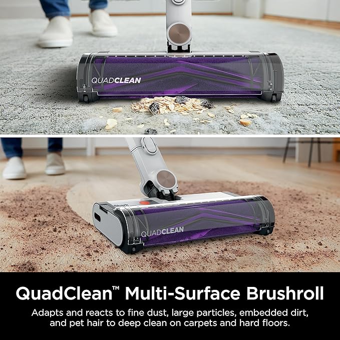 Shark R-IW1111 Detect Pro Cordless HEPA QuadClean Multi-Surface Stick Vacuum Grey/Brass - Certified Refurbished