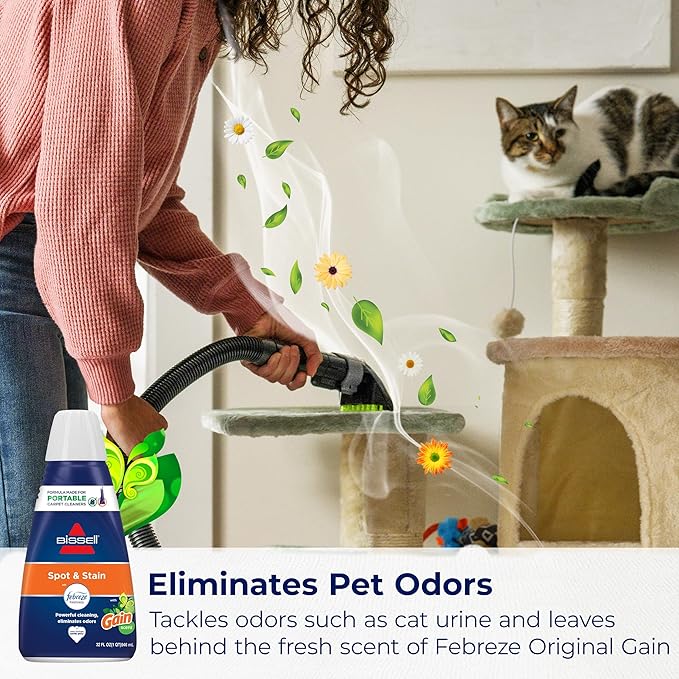 Bissell® Spot &amp Stain with Febreze + Gain Original Scent Formula for Little Green DevicesPortable Carpet Cleaners (3968)(Pack of 2)