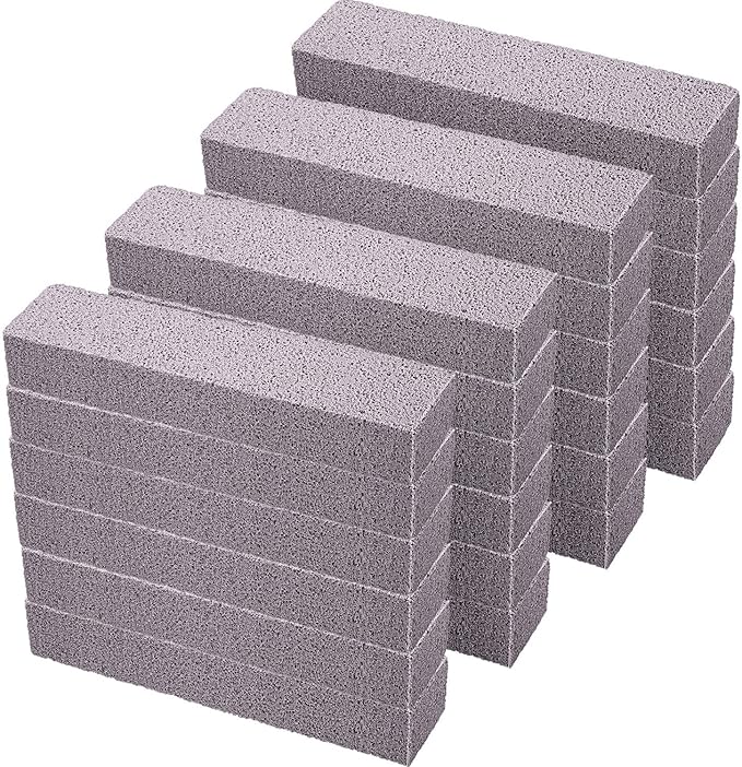 Chinco 24 Packs Pumice Stick for Cheaning Pumice Scouring Stone Pad Removing Stain Grime Without Leaving Scratches for Kitchen Oven Stove Home Bathroom Toilet Pool House Cleaning Supplies
