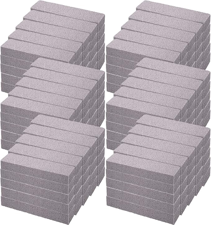 Chinco 150 Packs Pumice Stick for Cheaning Pumice Scouring Stone Pad Removing Stain Grime Without Leaving Scratches for Kitchen Oven Stove Home Bathroom Toilet Pool House Cleaning Supplies