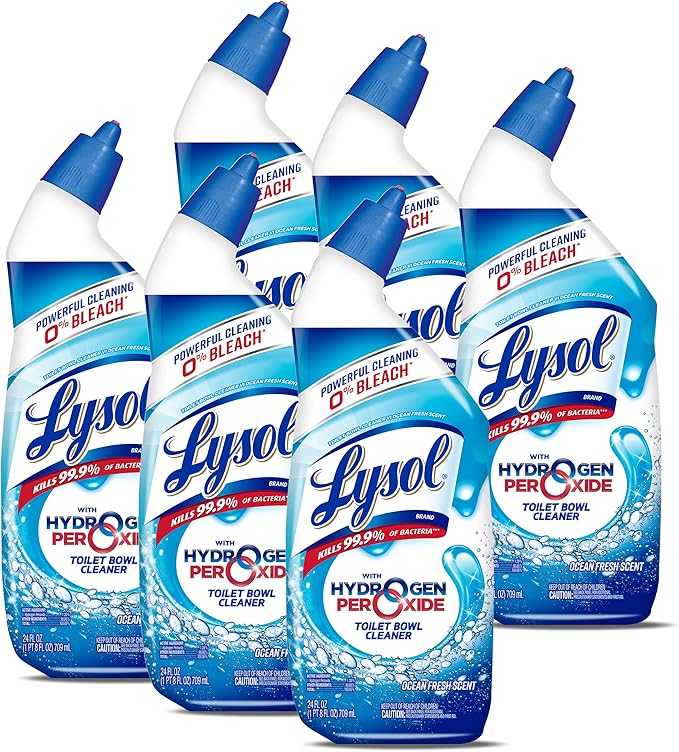 Lysol Bleach Free Hydrogen Peroxide Toilet Bowl Cleaner Fresh 24 oz (Pack of 6)