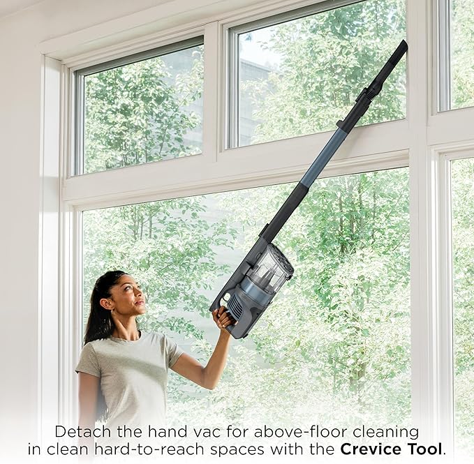 Shark Pet Cordless Stick Vacuum with XL Dust Cup LED Headlights Removable Handheld Vac Crevice Tool Portable Vacuum for Household Pet Hair Carpet &amp Hard Floors 40min Runtime Ice Blue IX141