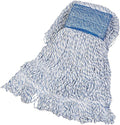 Amazon Basics Loop-End Rayon Finish Commercial String Mop Head for Floor Cleaning 5 Inch Headband Medium 6-Pack