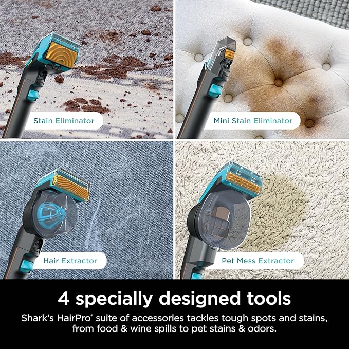 Shark StainStriker HairPro Portable Carpet Upholstery &amp Area Rug Cleaner with Pet Mess &amp Hair Tools Self-Cleaning Perfect for Pets &amp Car Interiors 4 Cleaning Tools &amp Pet Solution