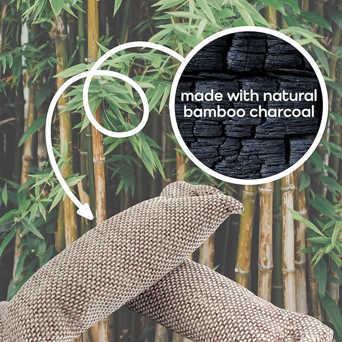 BambooMN Activated Bamboo Charcoal Air Purifier - 250g Black - 16 Units